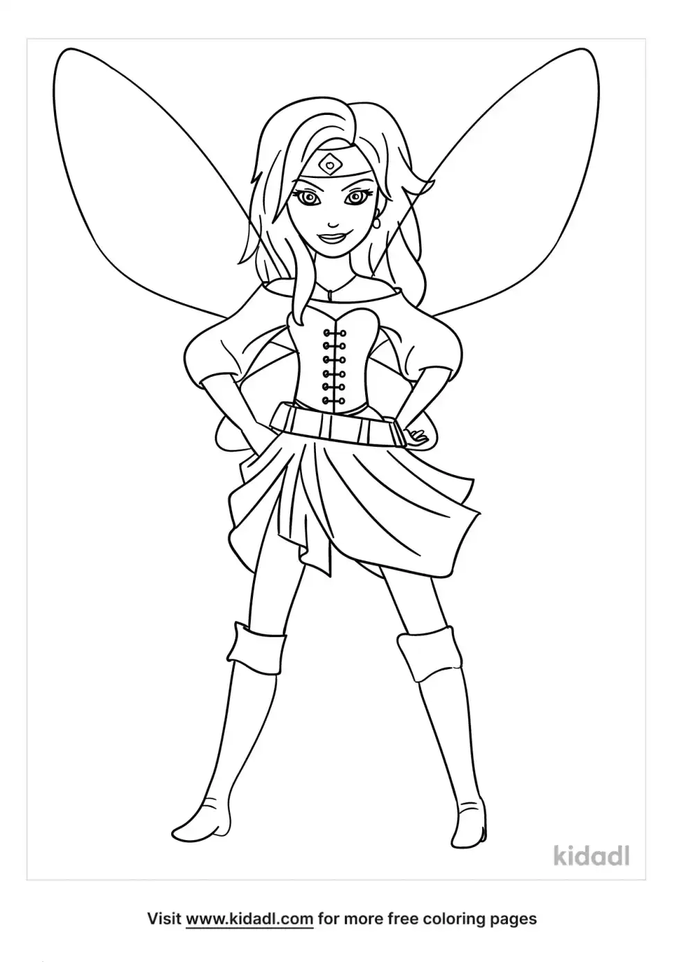Faerie Warrior Coloring Page