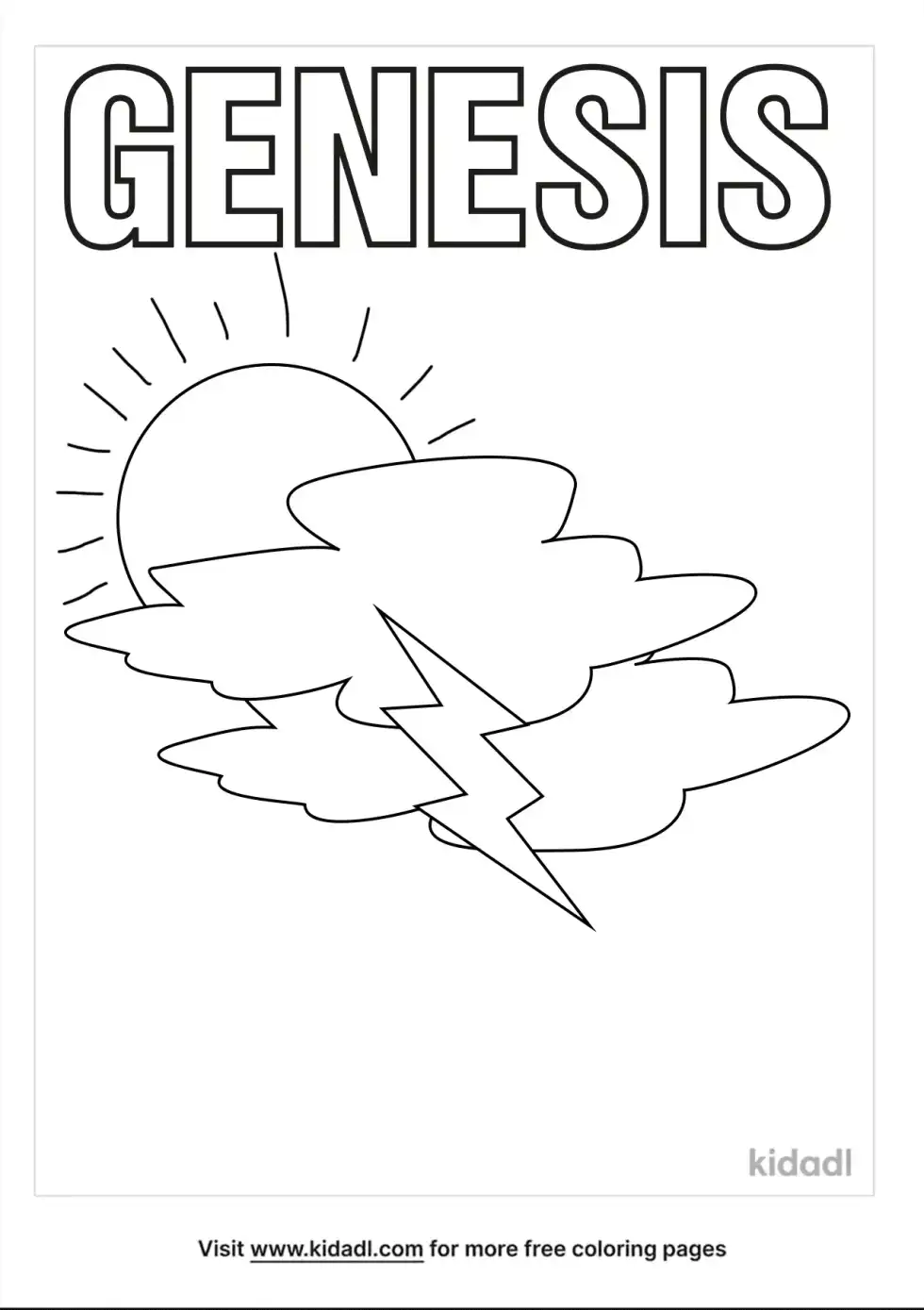 Genesis Coloring Page