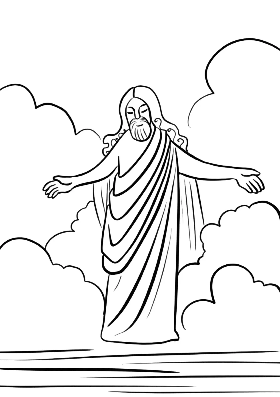 Ascension Of Jesus Coloring Page