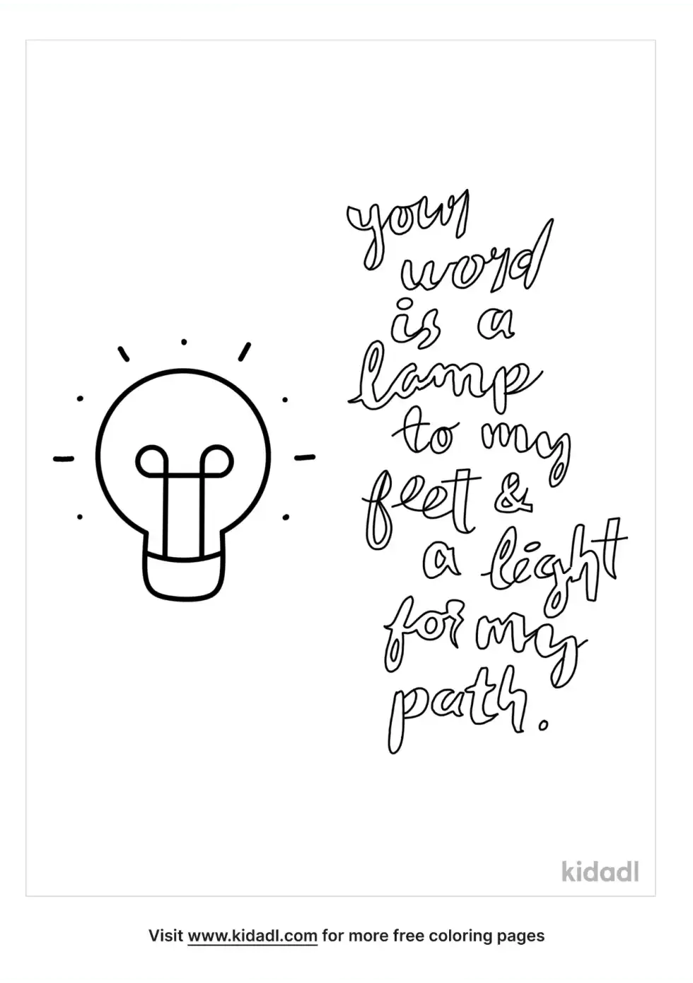 Psalm 119:105 Coloring Page
