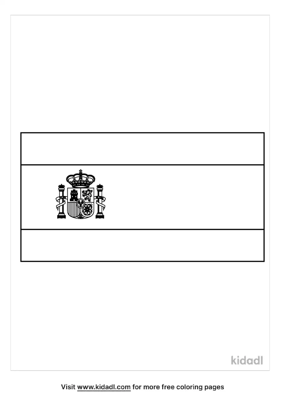 Spanish Flag Coloring Page