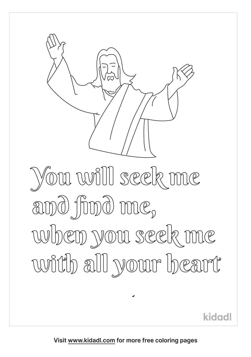 Jeremiah 29:13 Coloring Page