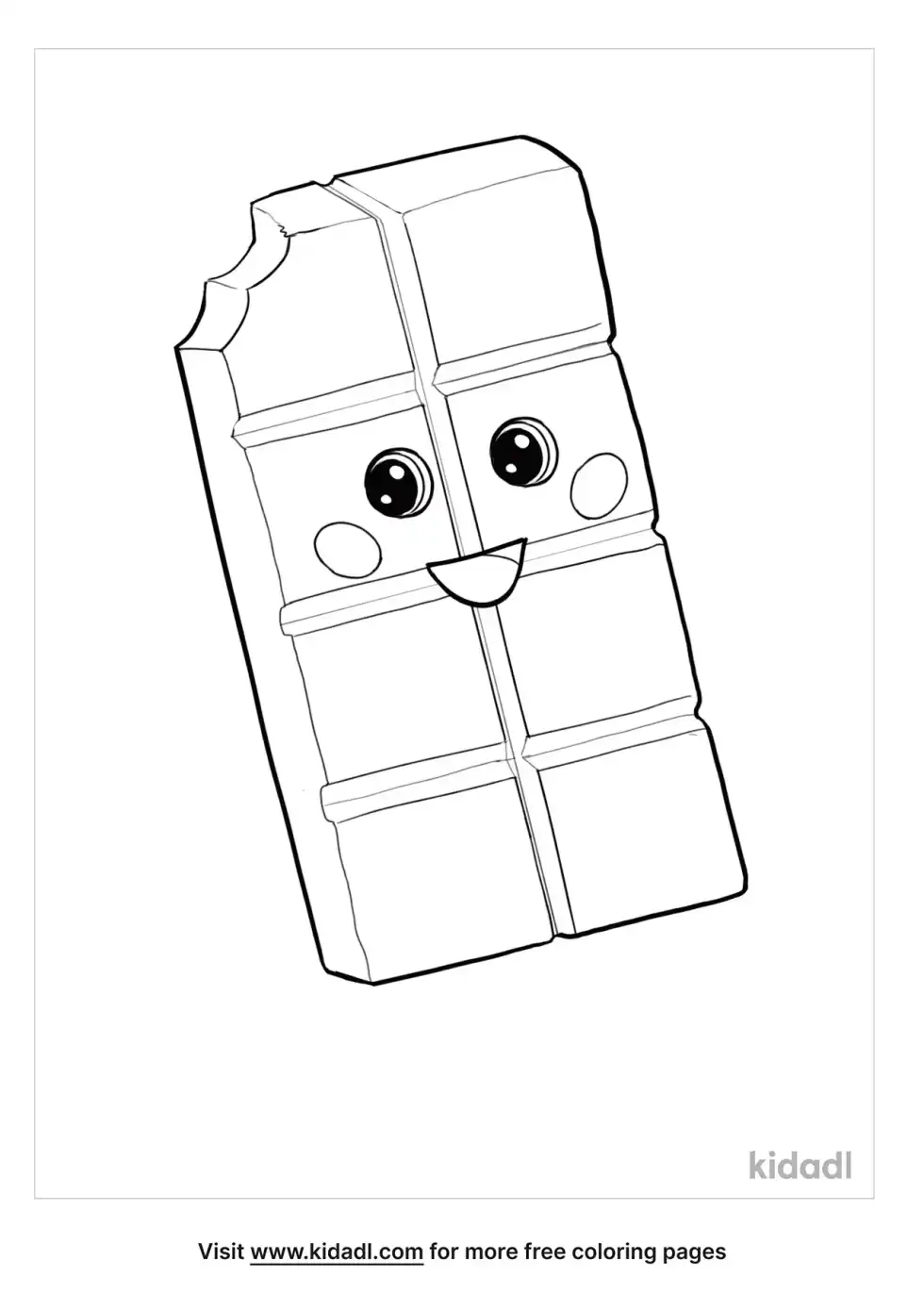 Chocolate Bar Coloring Page