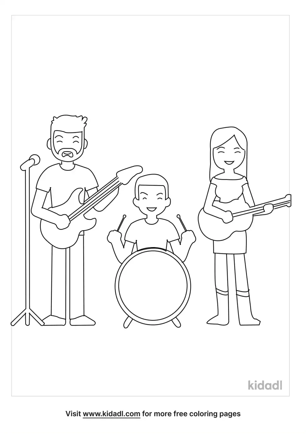 Rock Band Coloring Page