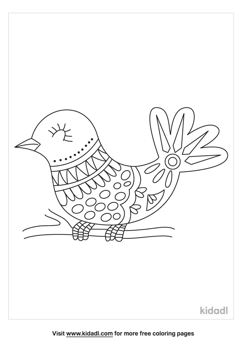 Boho Birds Coloring Page