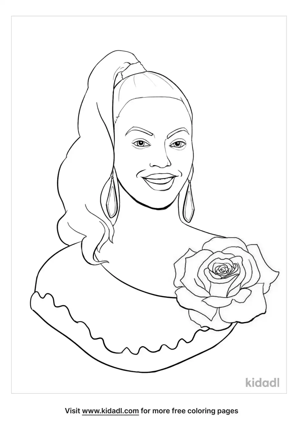 Beyonce Coloring Page