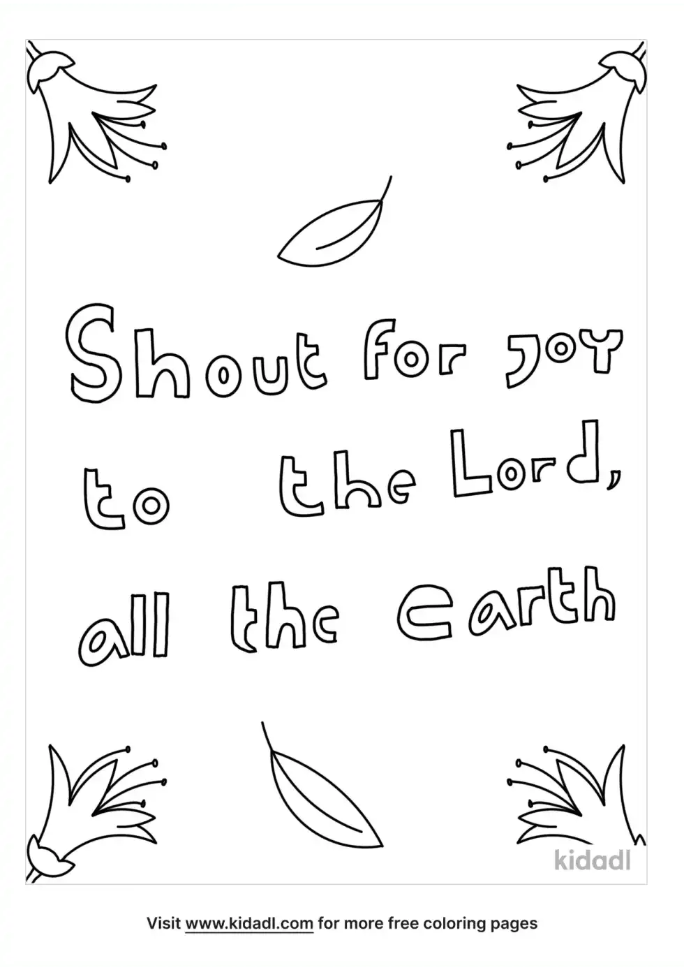 Psalm 100 Coloring Page