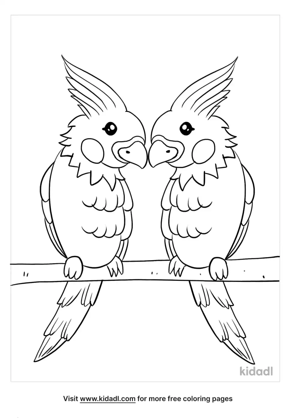 Cockatiel Coloring Page