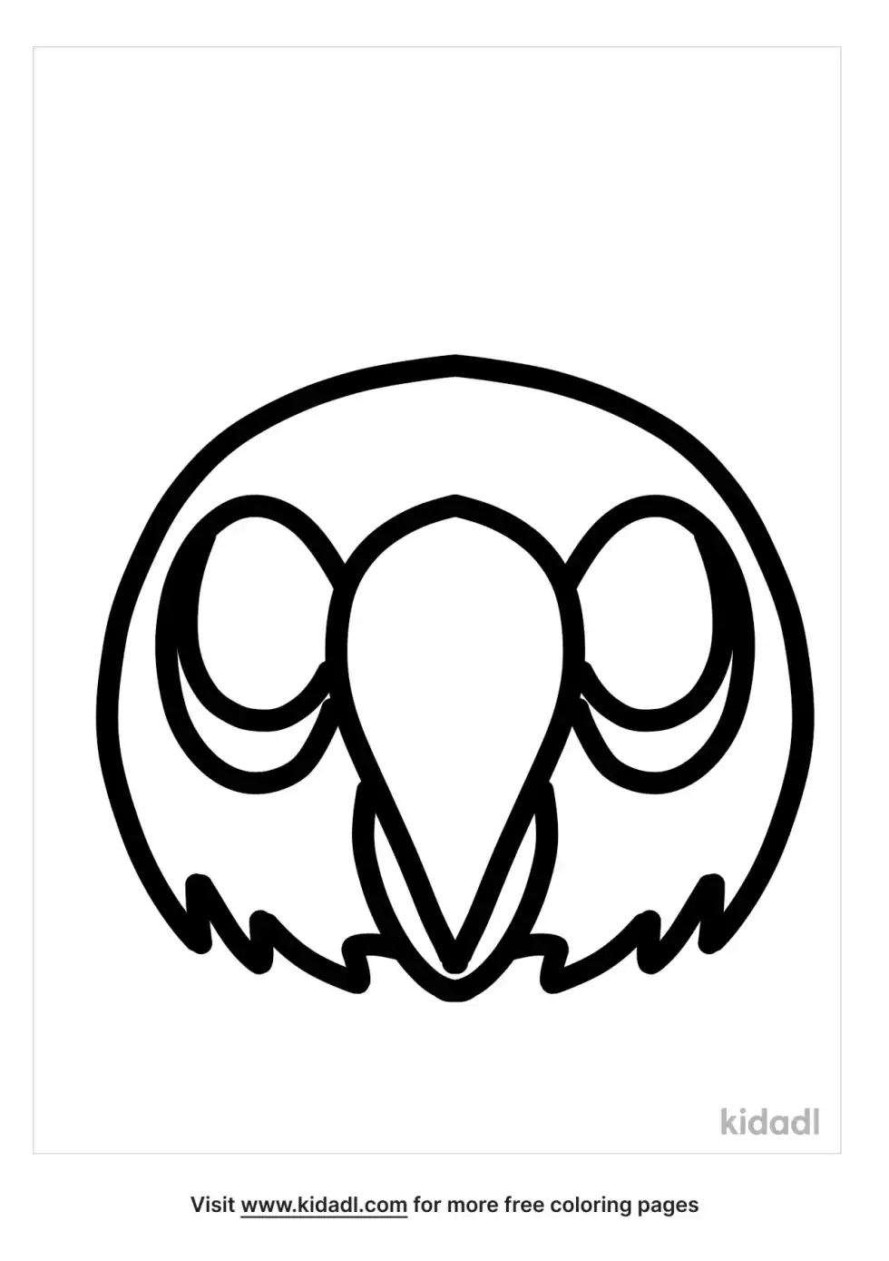 Parrot Mask Coloring Page