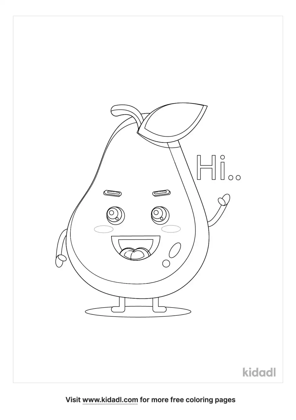 Pears Cartoon Coloring Page