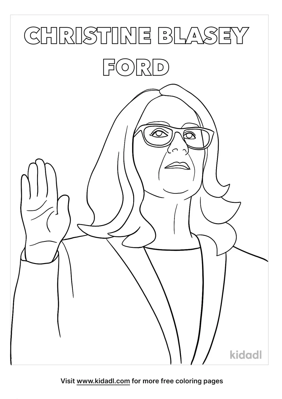 Christine Blasey Ford Coloring Page
