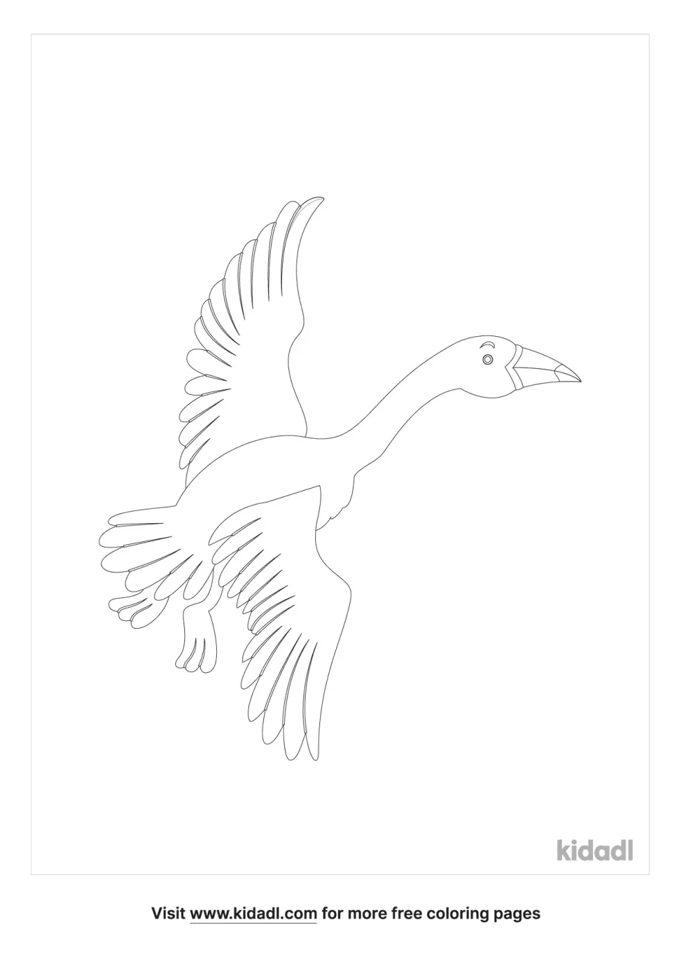 Swans In Flight Coloring Page