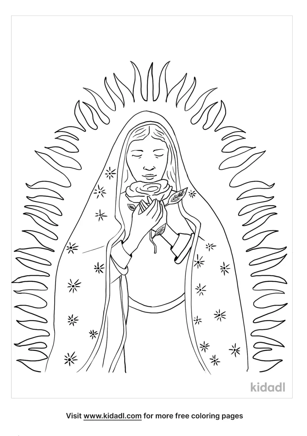 Our Lady Of Guadalupe Coloring Page