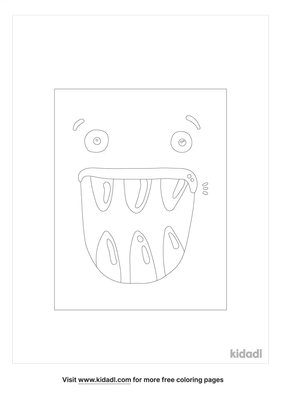 Crazy Face Coloring Page