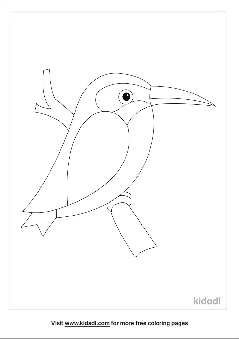 Kingfisher Coloring Page