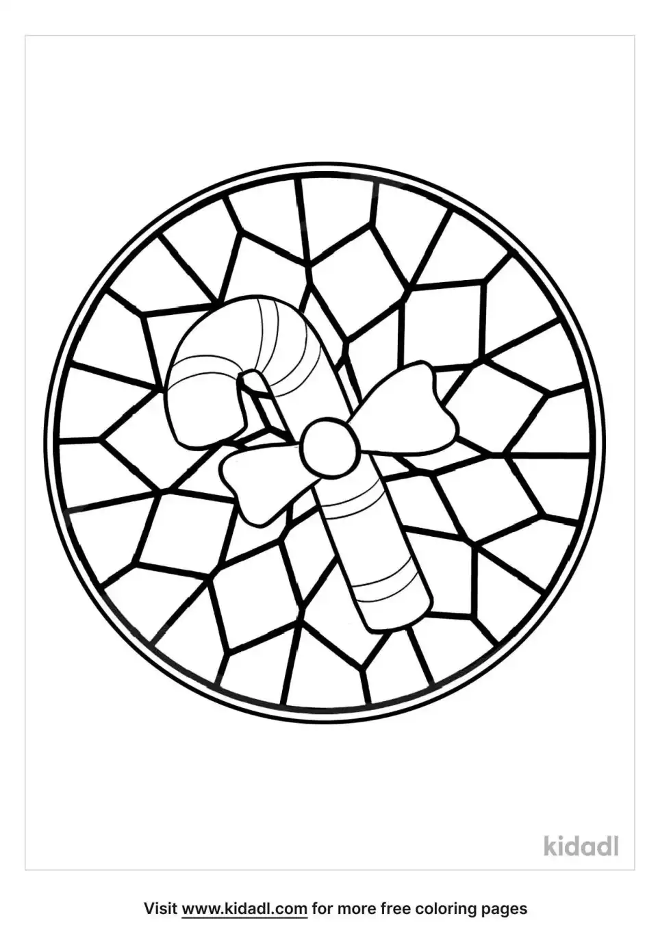 Christmas Stained Glass Coloring Page