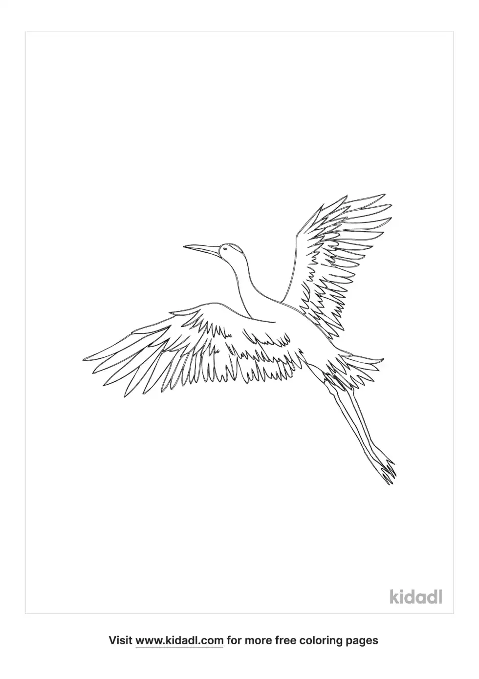 Whooping Crane Coloring Page