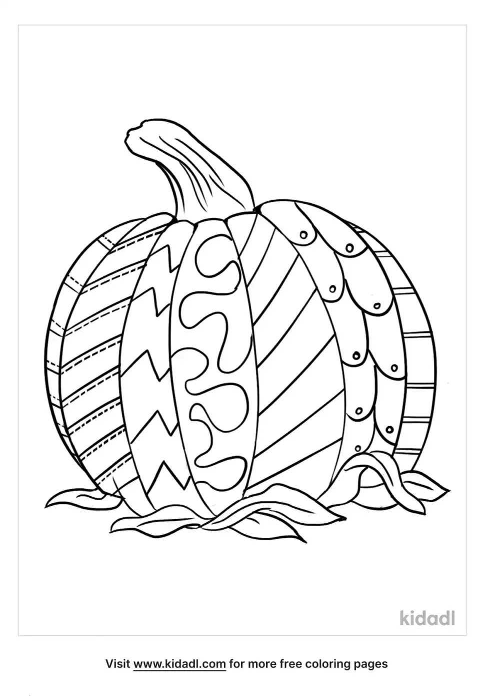 Pumpkin Pattern Coloring Page
