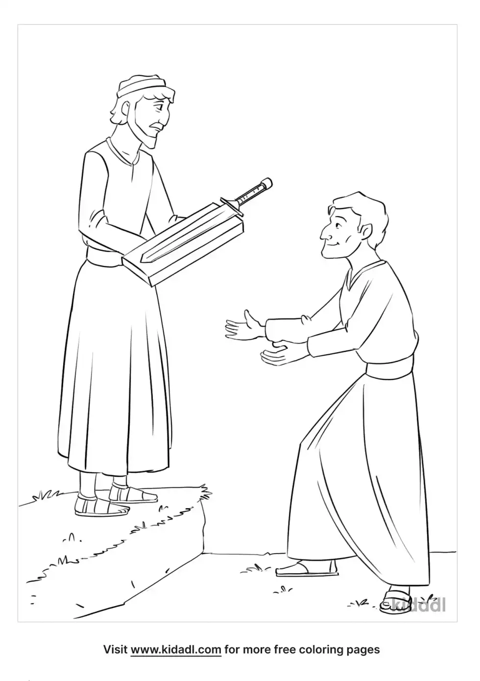 David And Jonathan Coloring Page