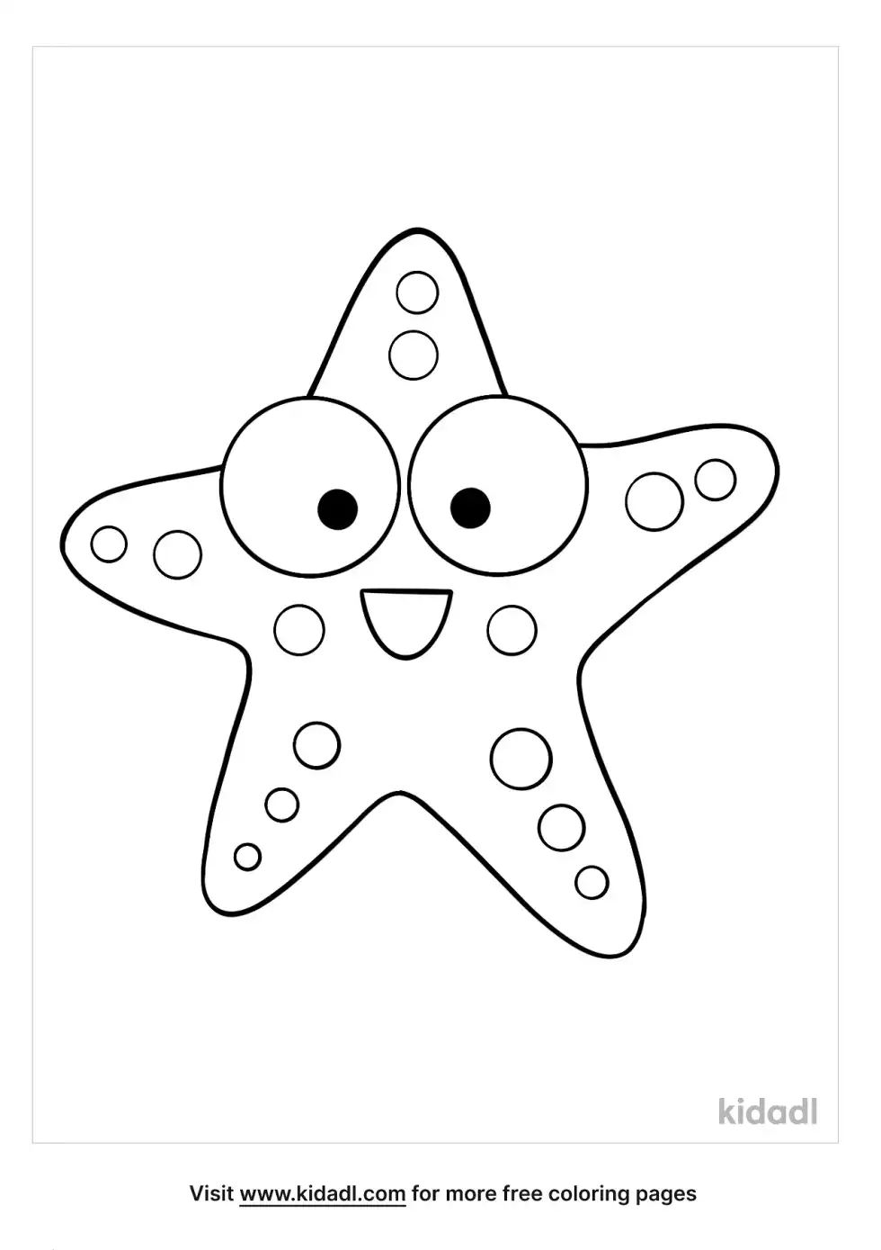Cute Starfish Coloring Page