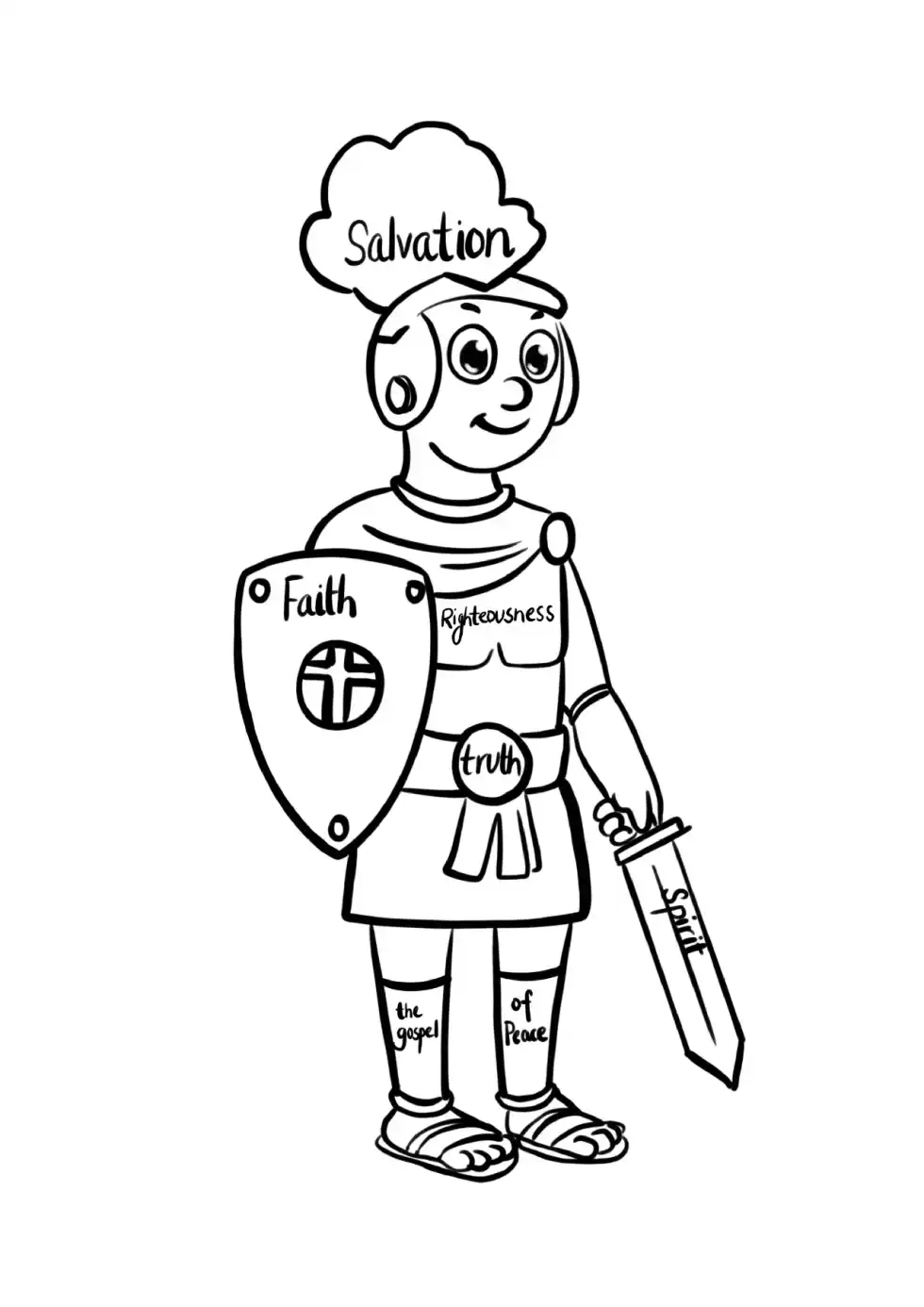 Armor Of God Coloring Page