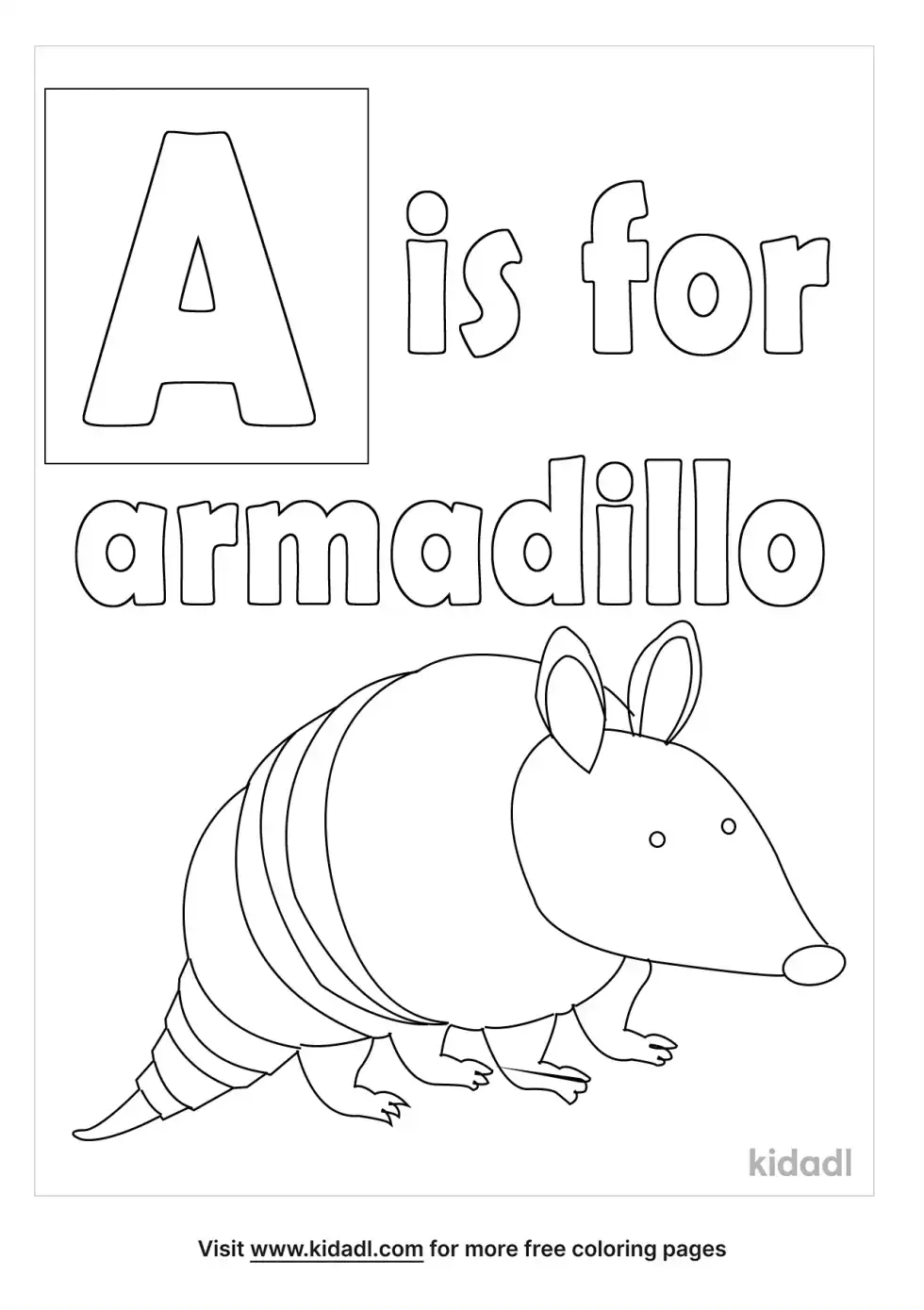 Animals That Start With A Coloring Page