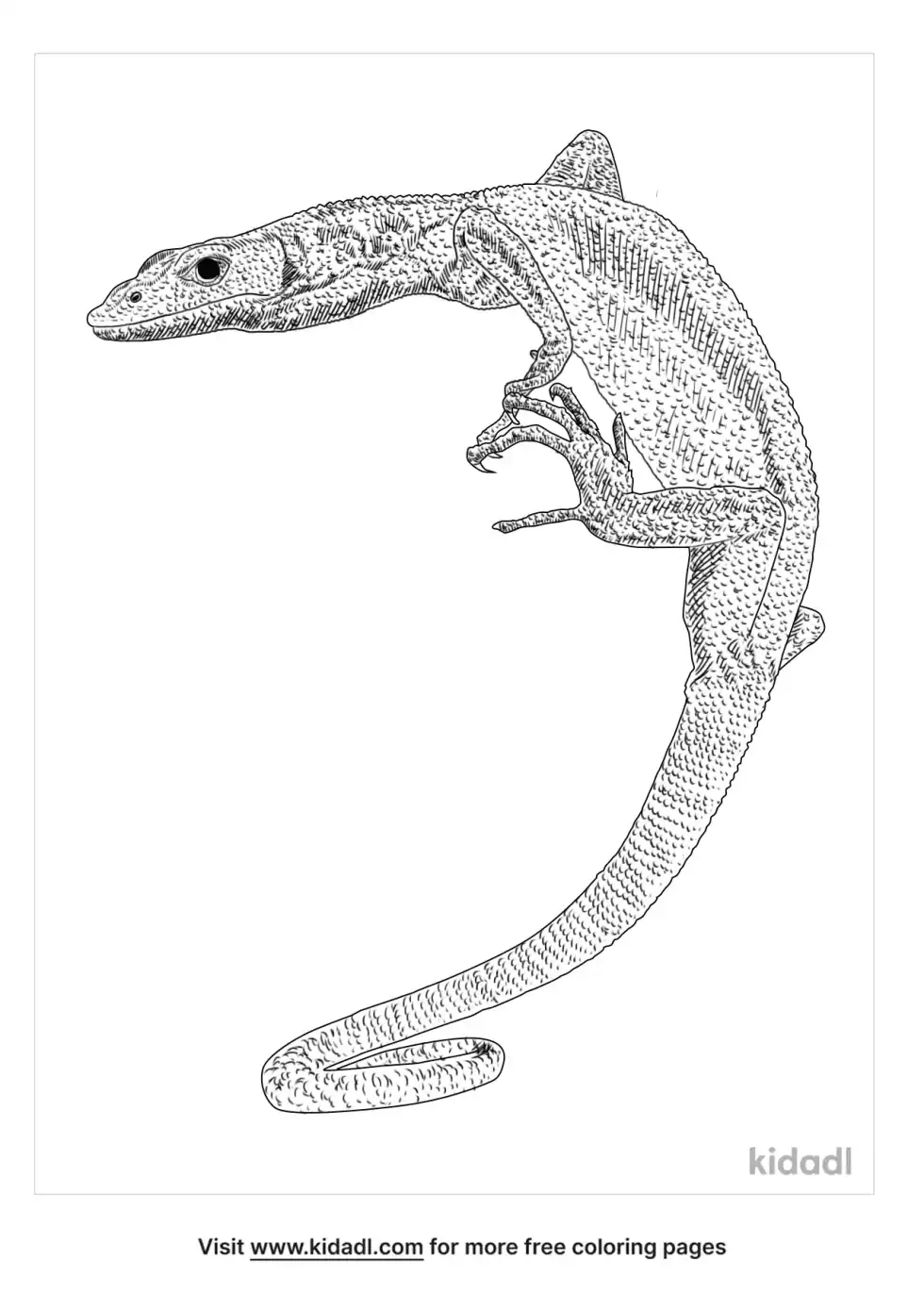 Black Tree Monitor Coloring Page