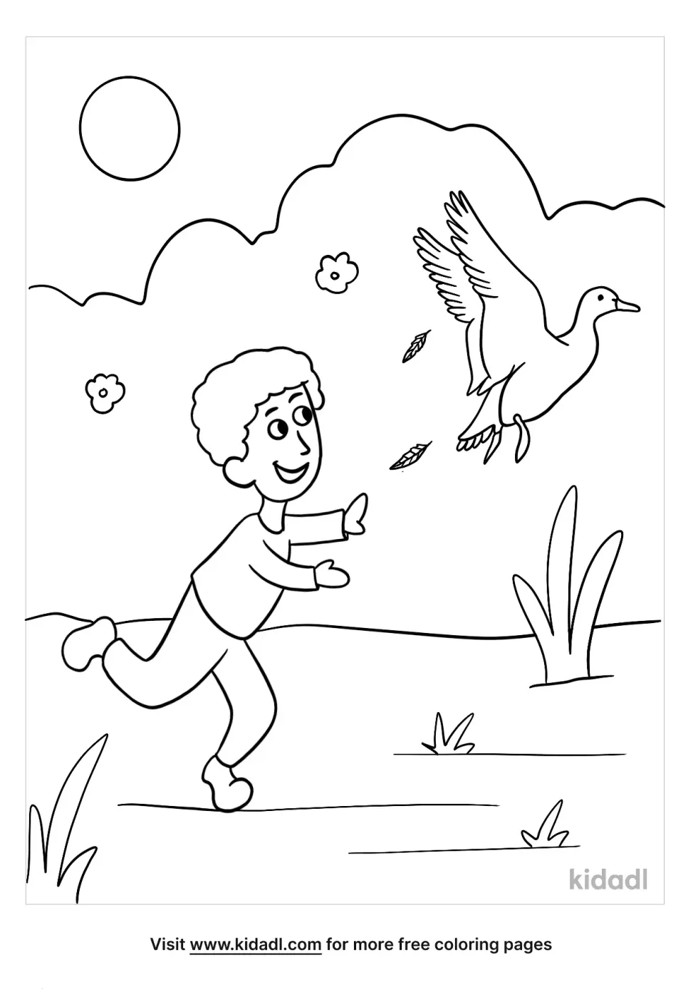 Duck Hunt Coloring Page