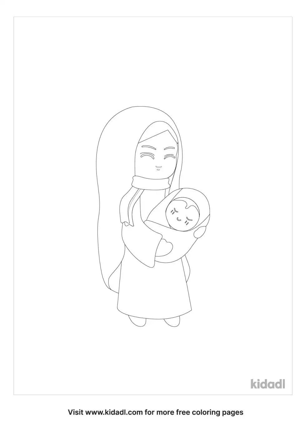 Shuman Woman Gain A Son Coloring Page