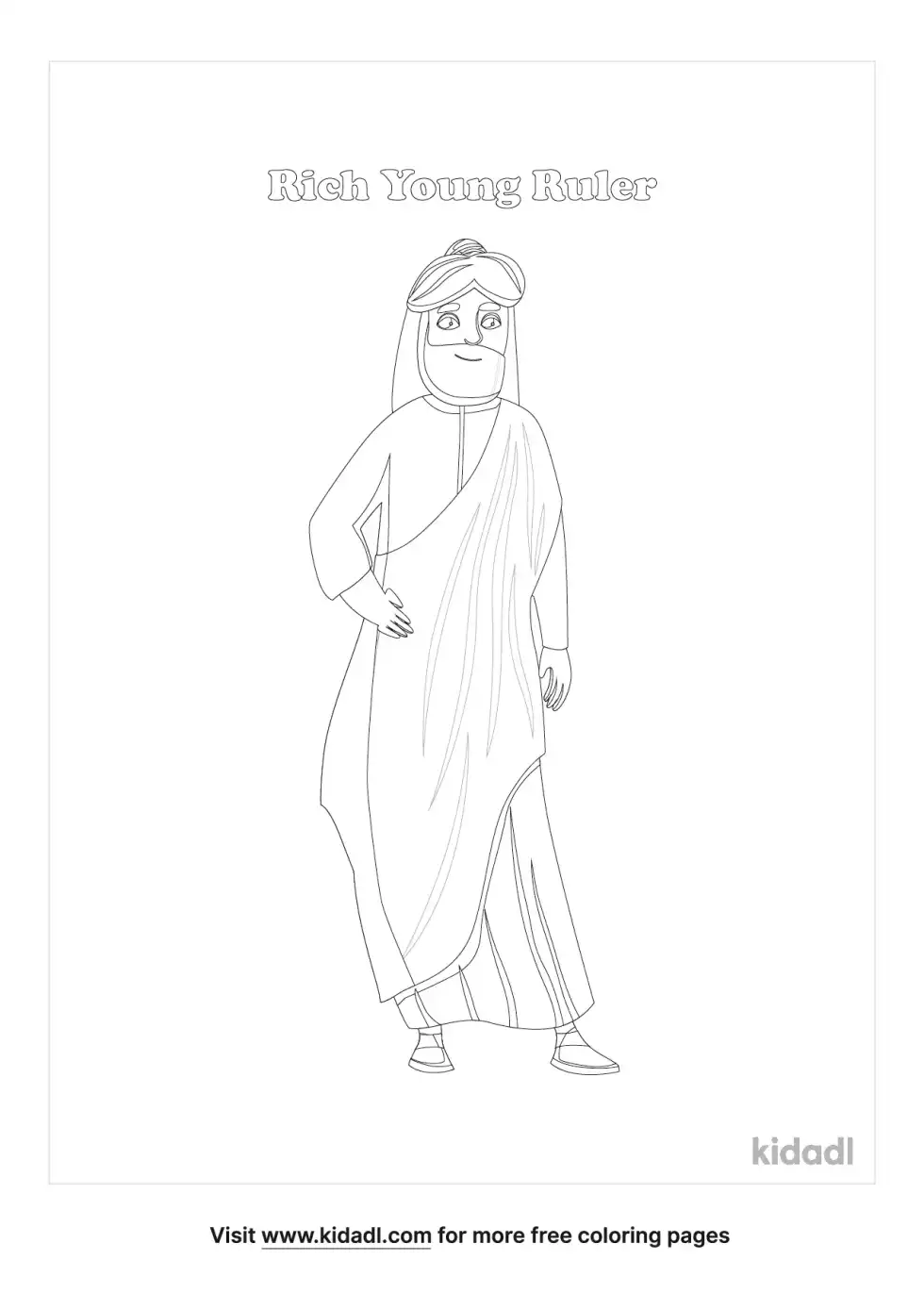Rich Young Ruler Coloring Page