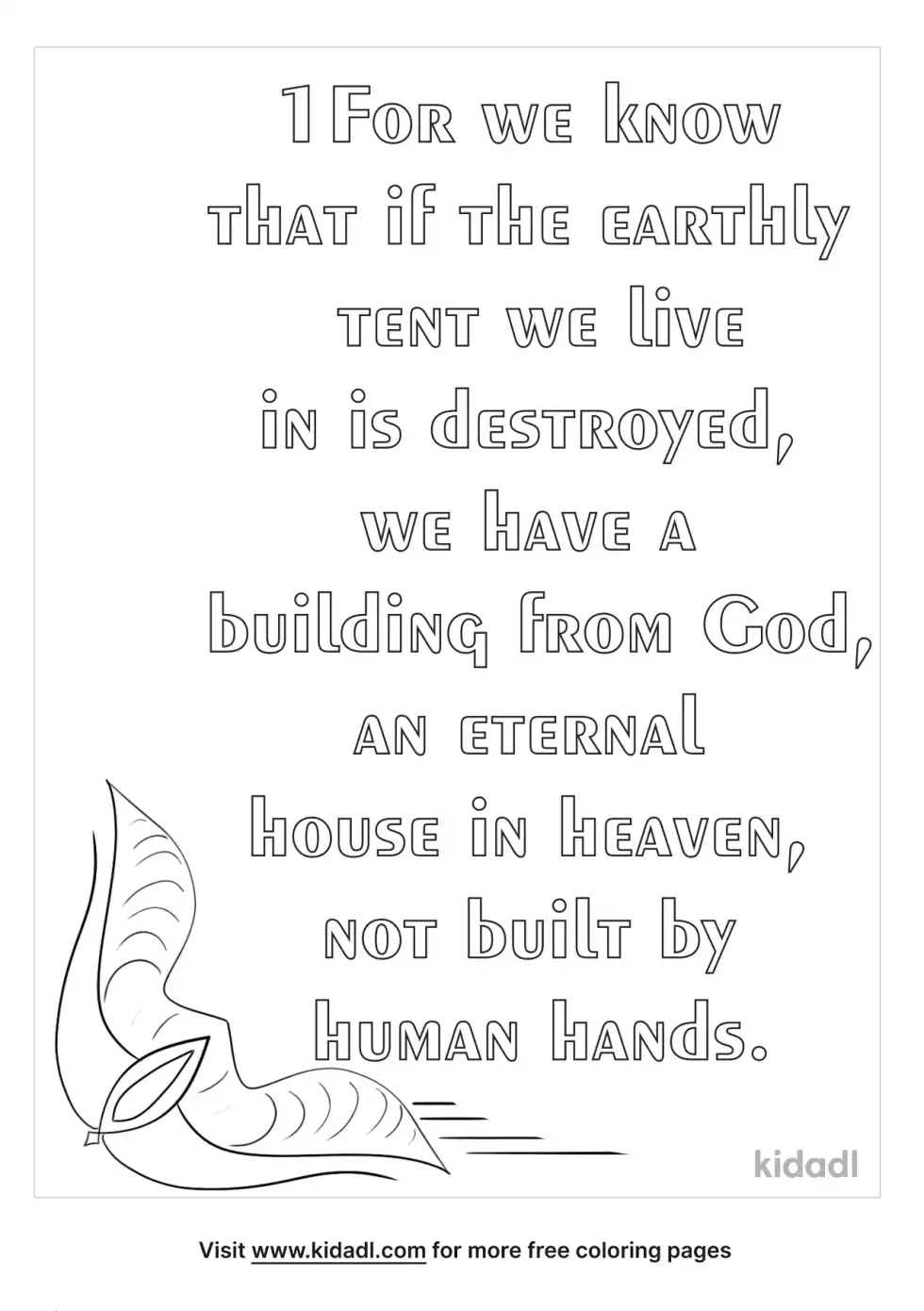 2 Corinthians 5:1 Coloring Page
