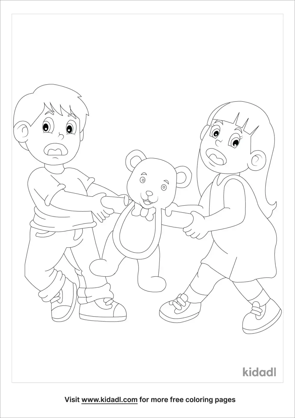 Fighting With Brother Coloring Page