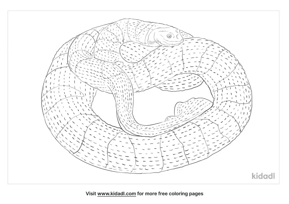 Horned Sea Snake Coloring Page