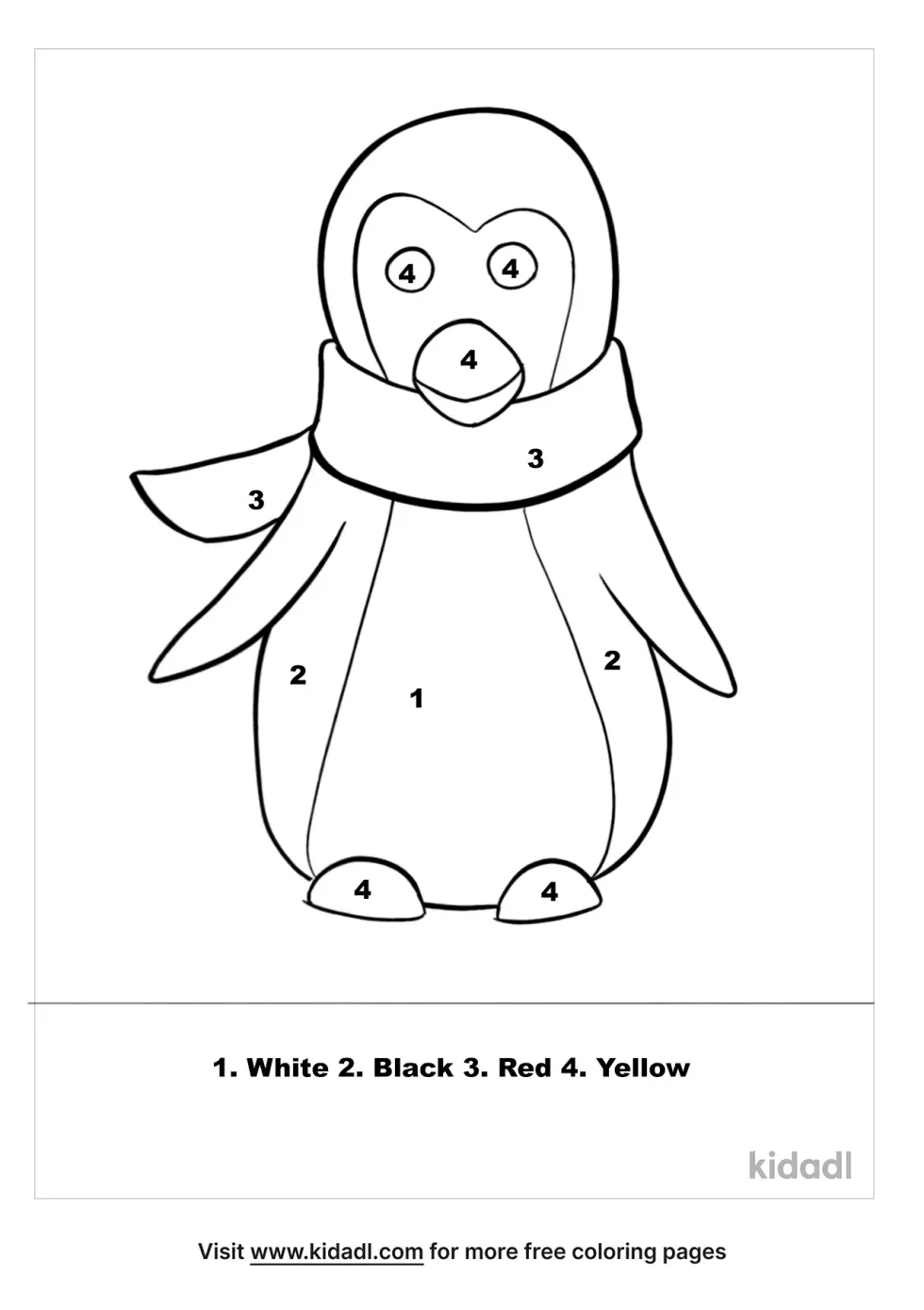 Penguin Color By Numbers