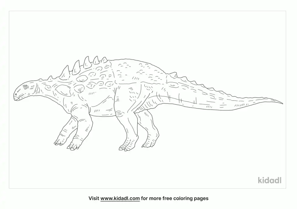 Cryptosaurus Coloring Page