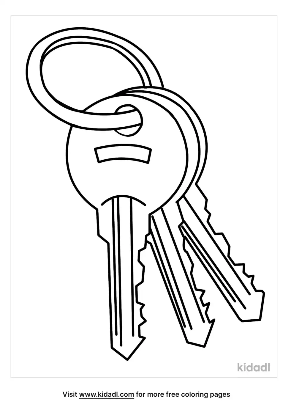 Key Coloring Page