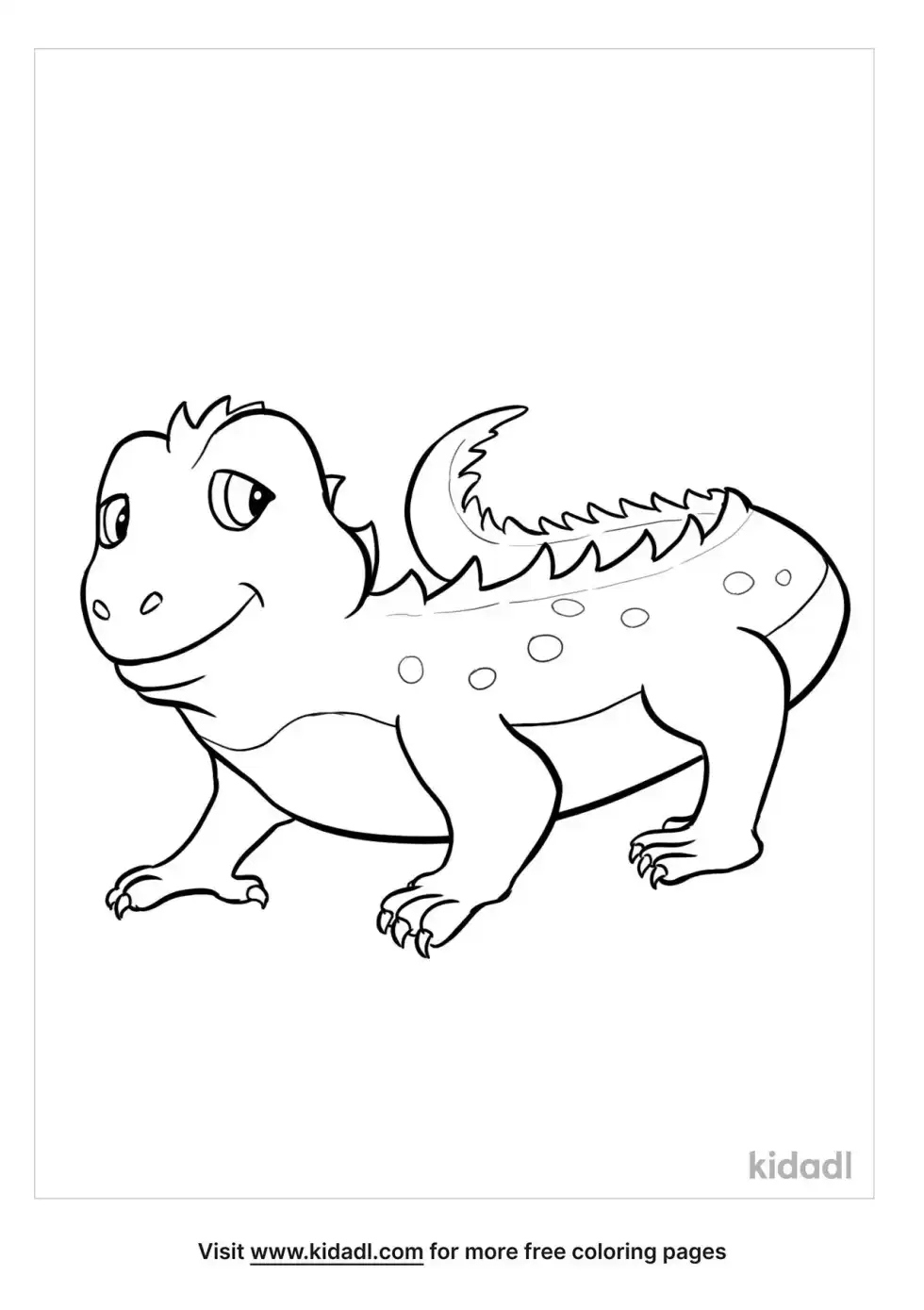 Tuatara Coloring Page
