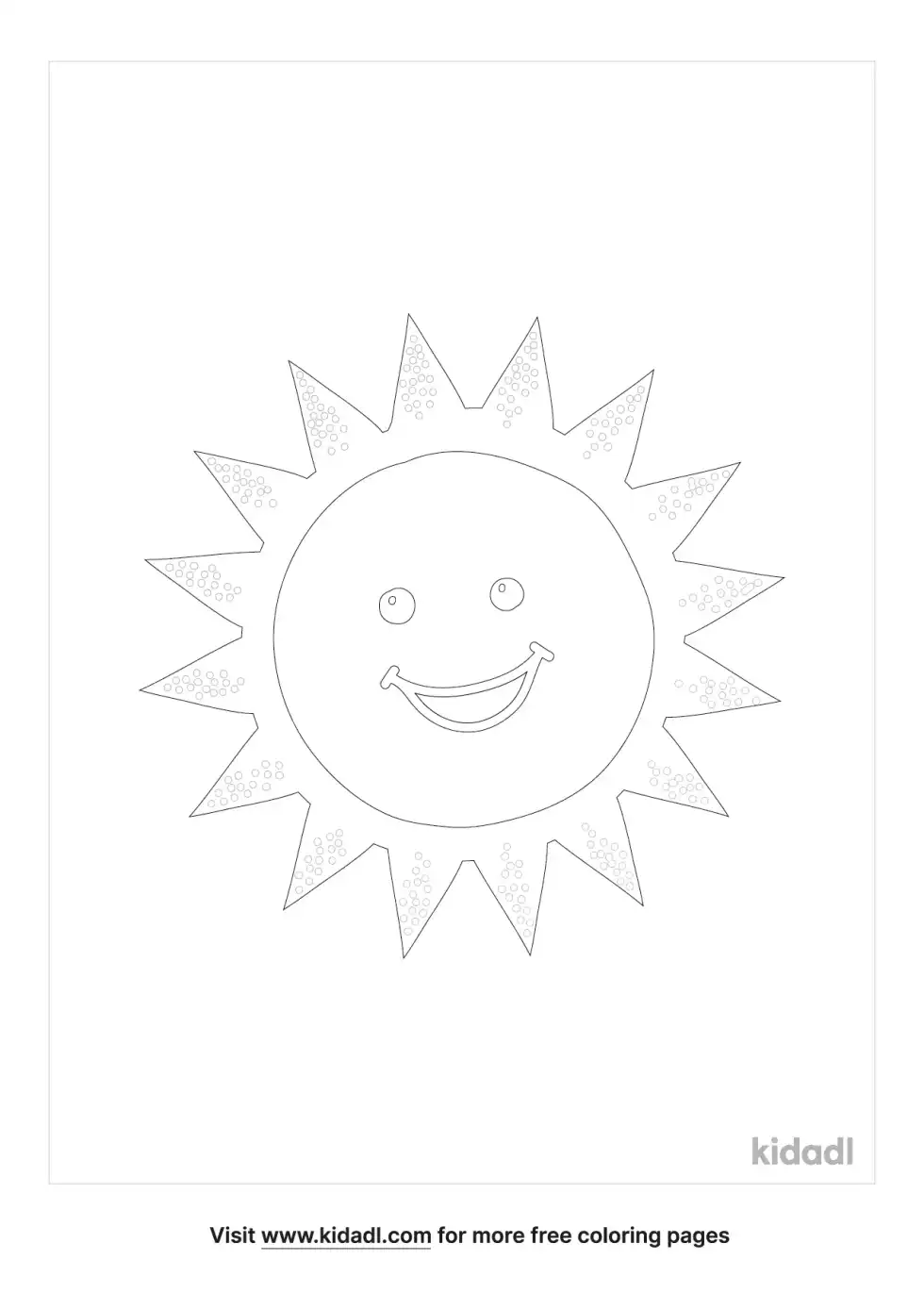 Happy Sunshine Coloring Page
