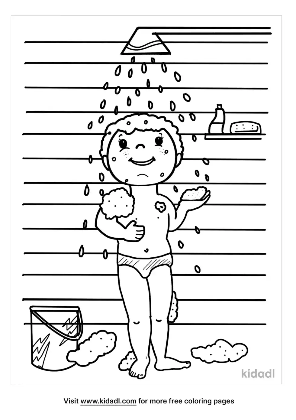 Bathroom Coloring Page