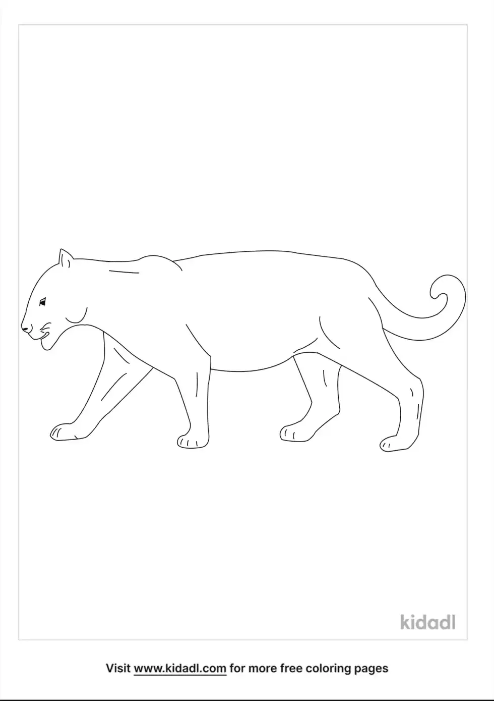Tiger Without Stripes Coloring Page
