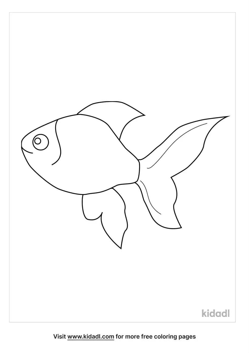 Easy Goldfish Coloring Page