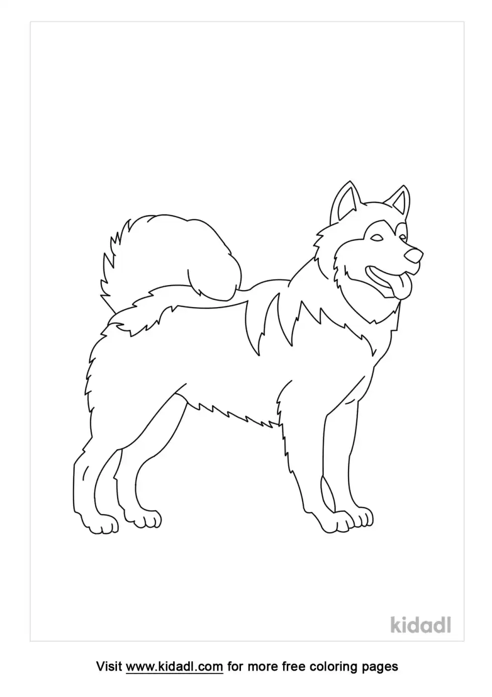 Alaskan Husky Coloring Page
