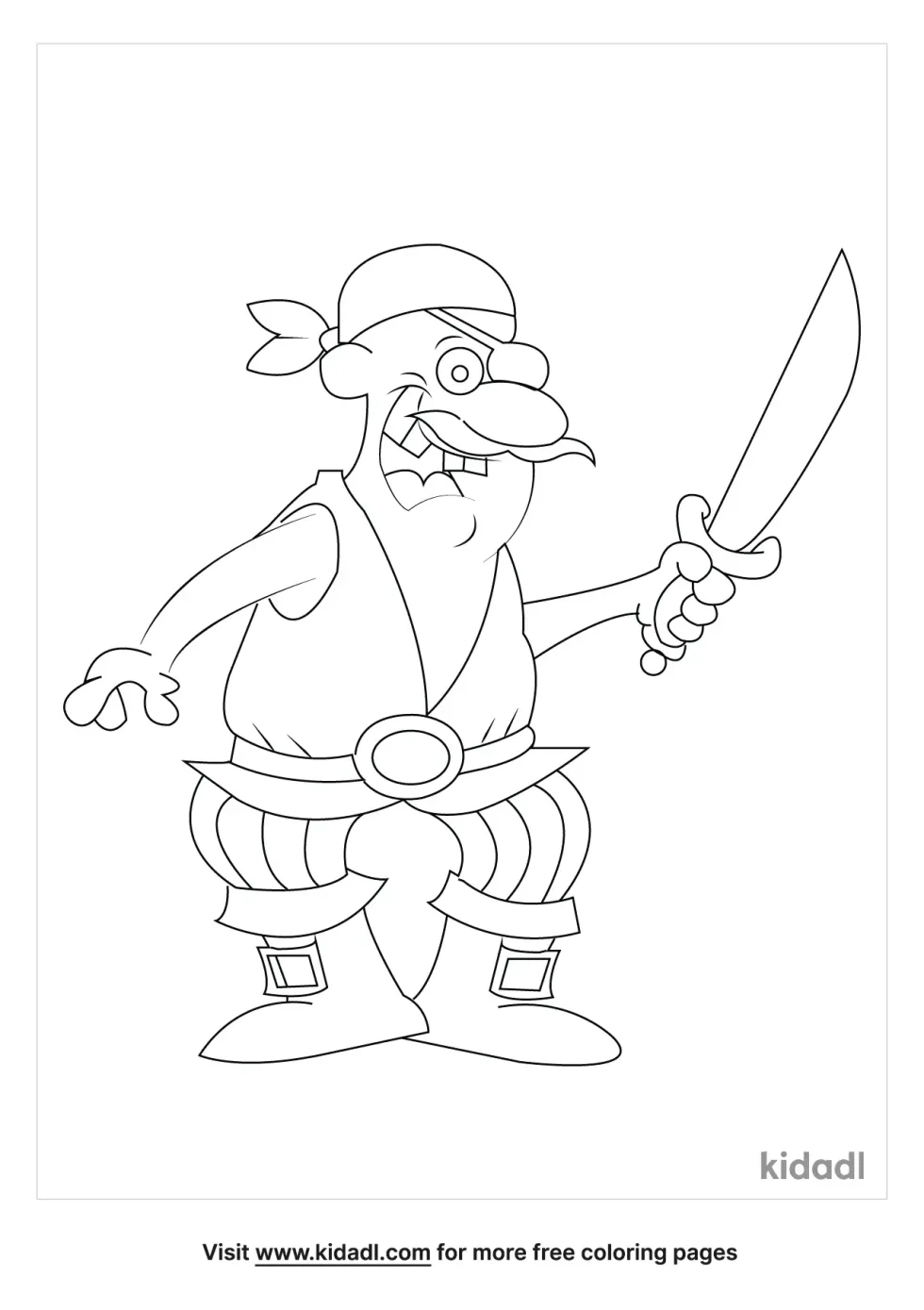 Pirate Fighting Coloring Page