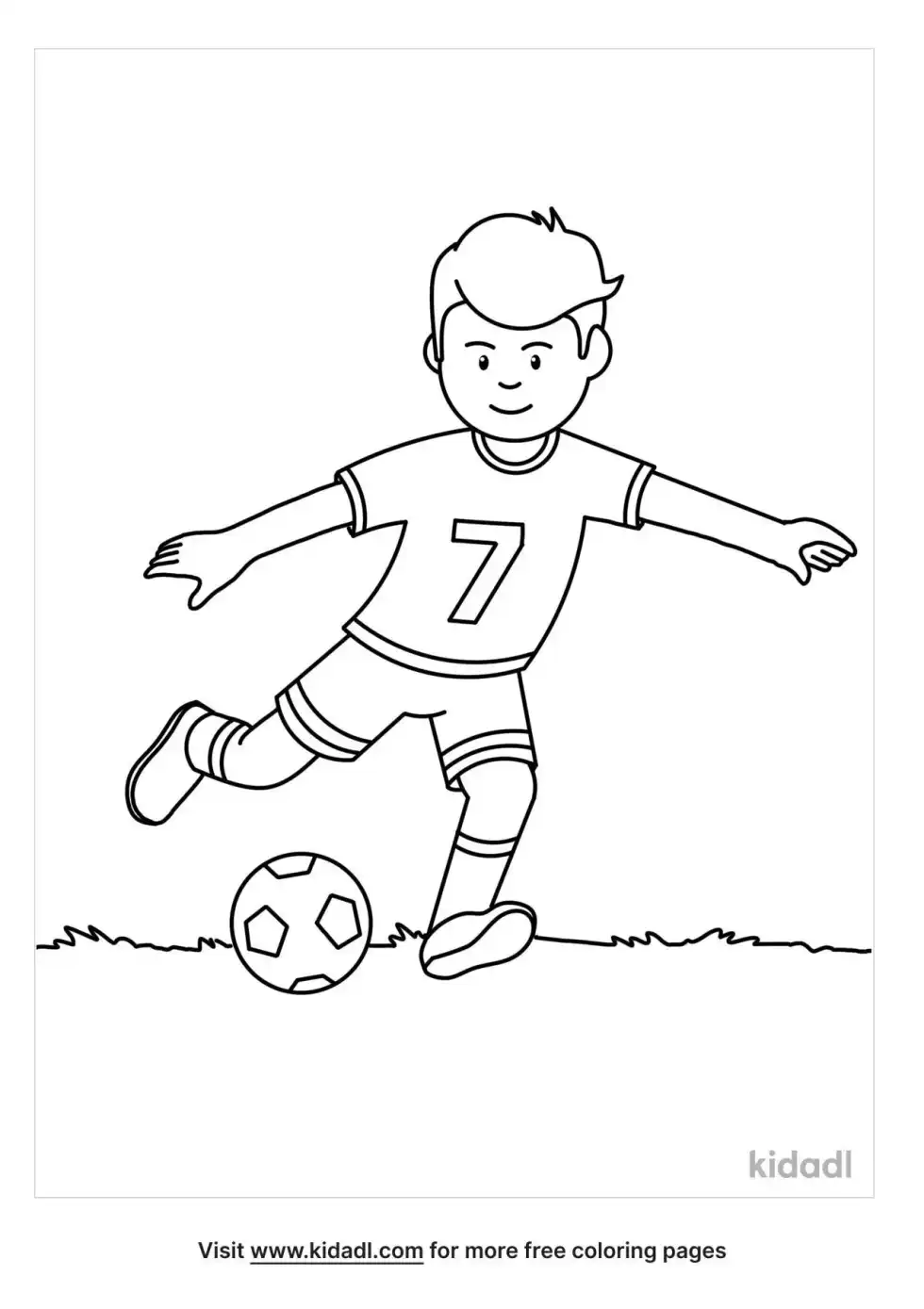 Teen Boy In Football Uniform Coloring Page