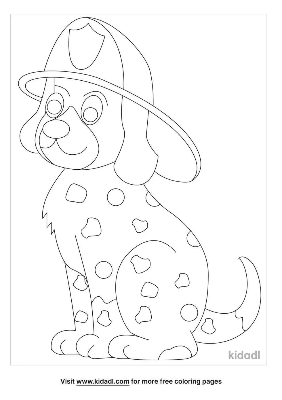 Fire House Dog Coloring Page