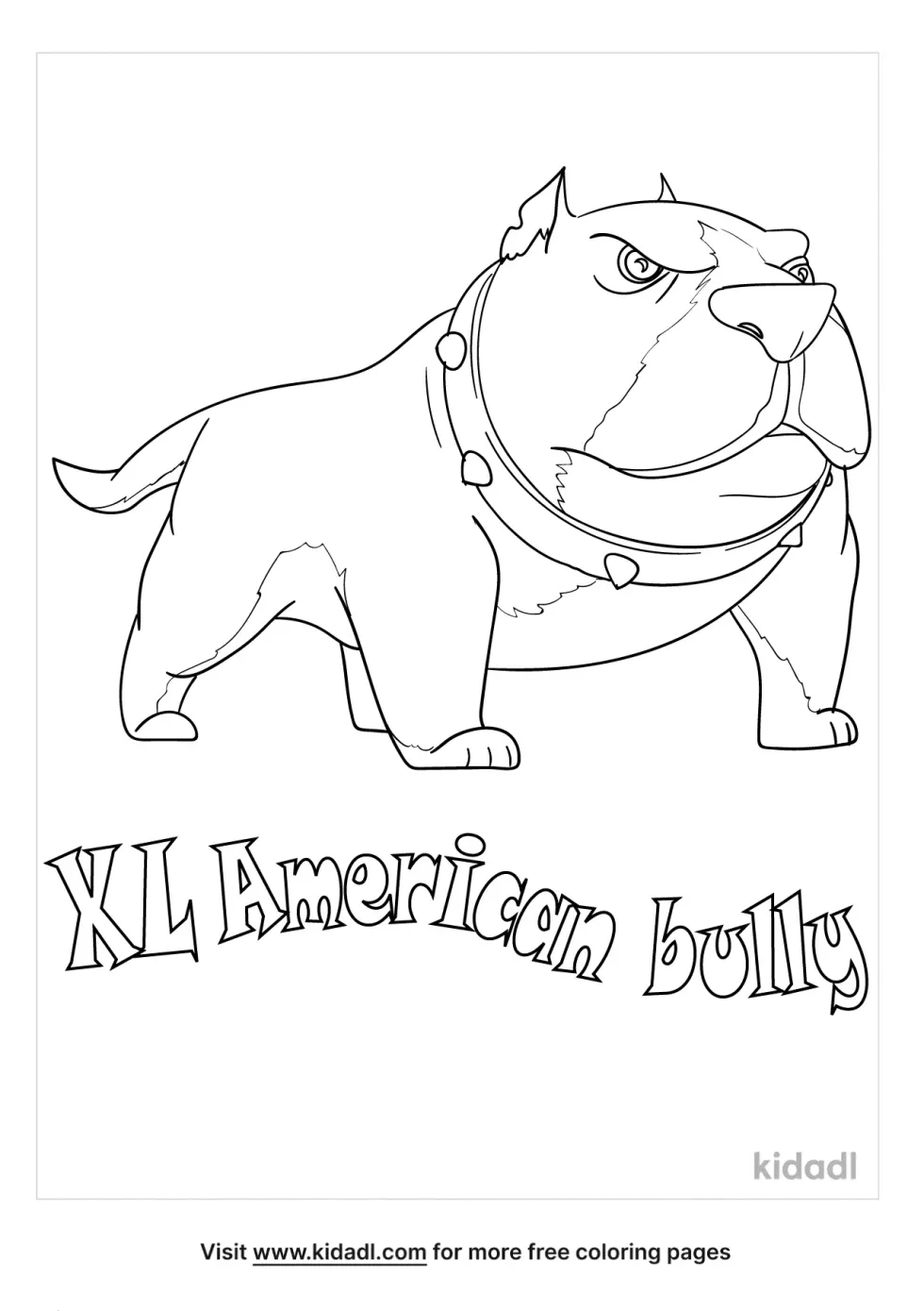 Xl American Bully Coloring Page