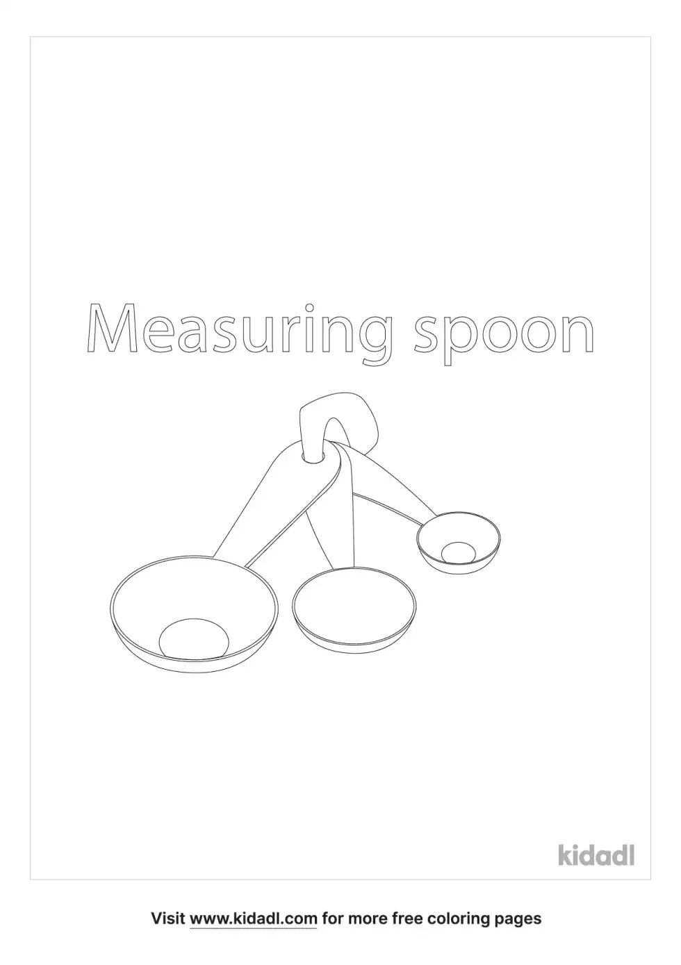 Measuring Spoon Coloring Page
