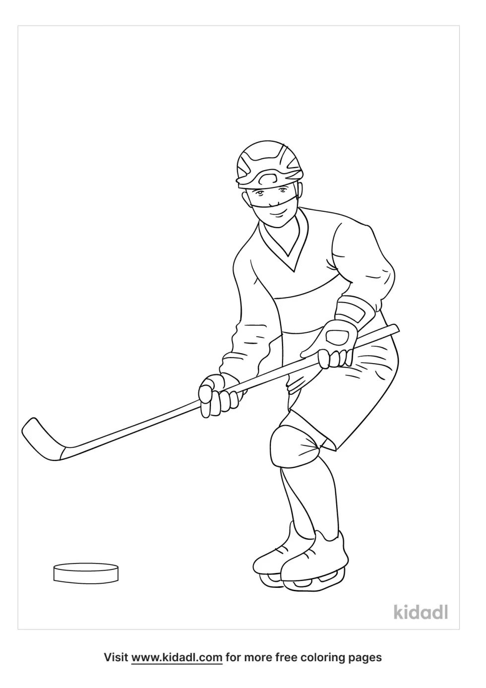 Hockey Player In A Line