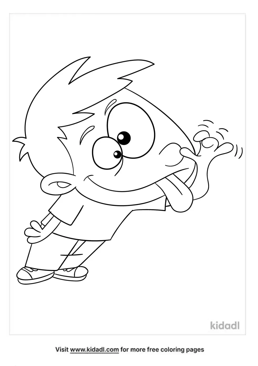 Silly Face Coloring Page