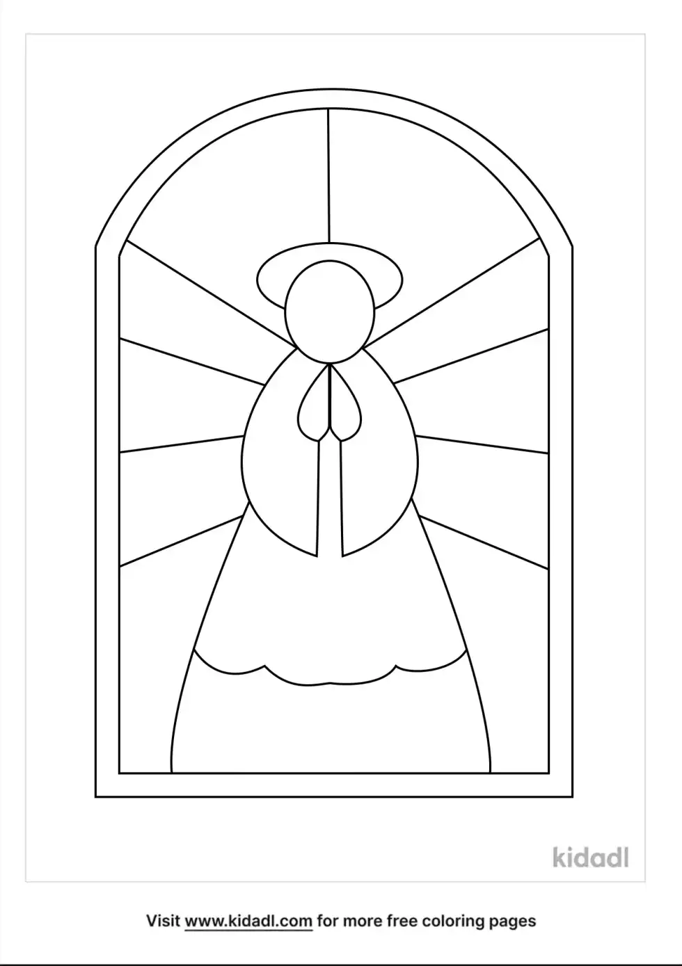 Stained Glass Nativity Coloring Page